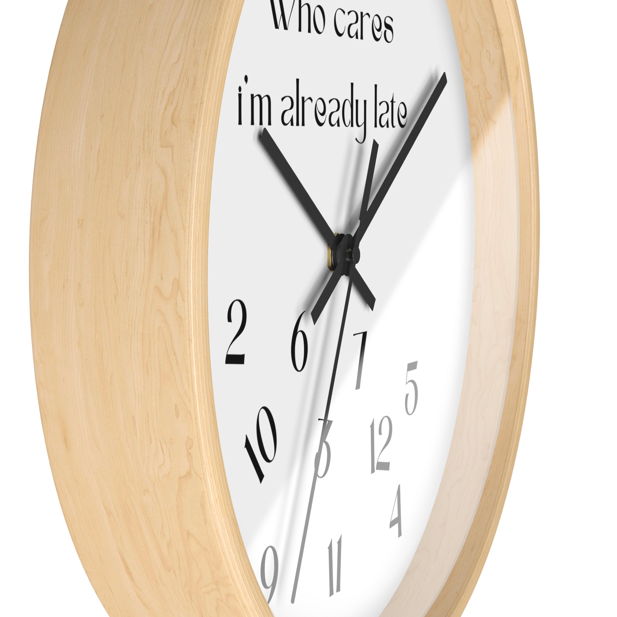 "Who Cares" Wall Clock