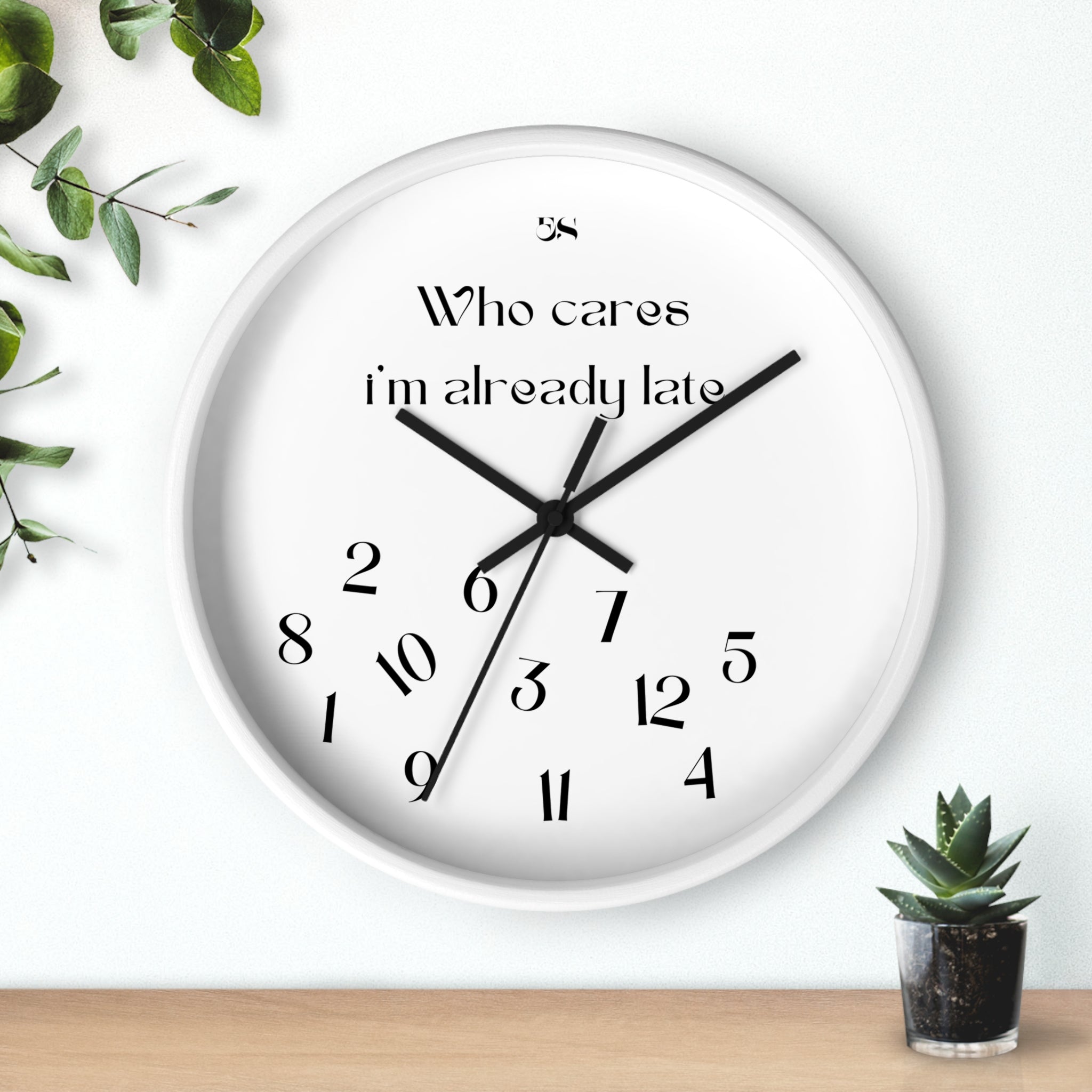 "Who Cares" Wall Clock