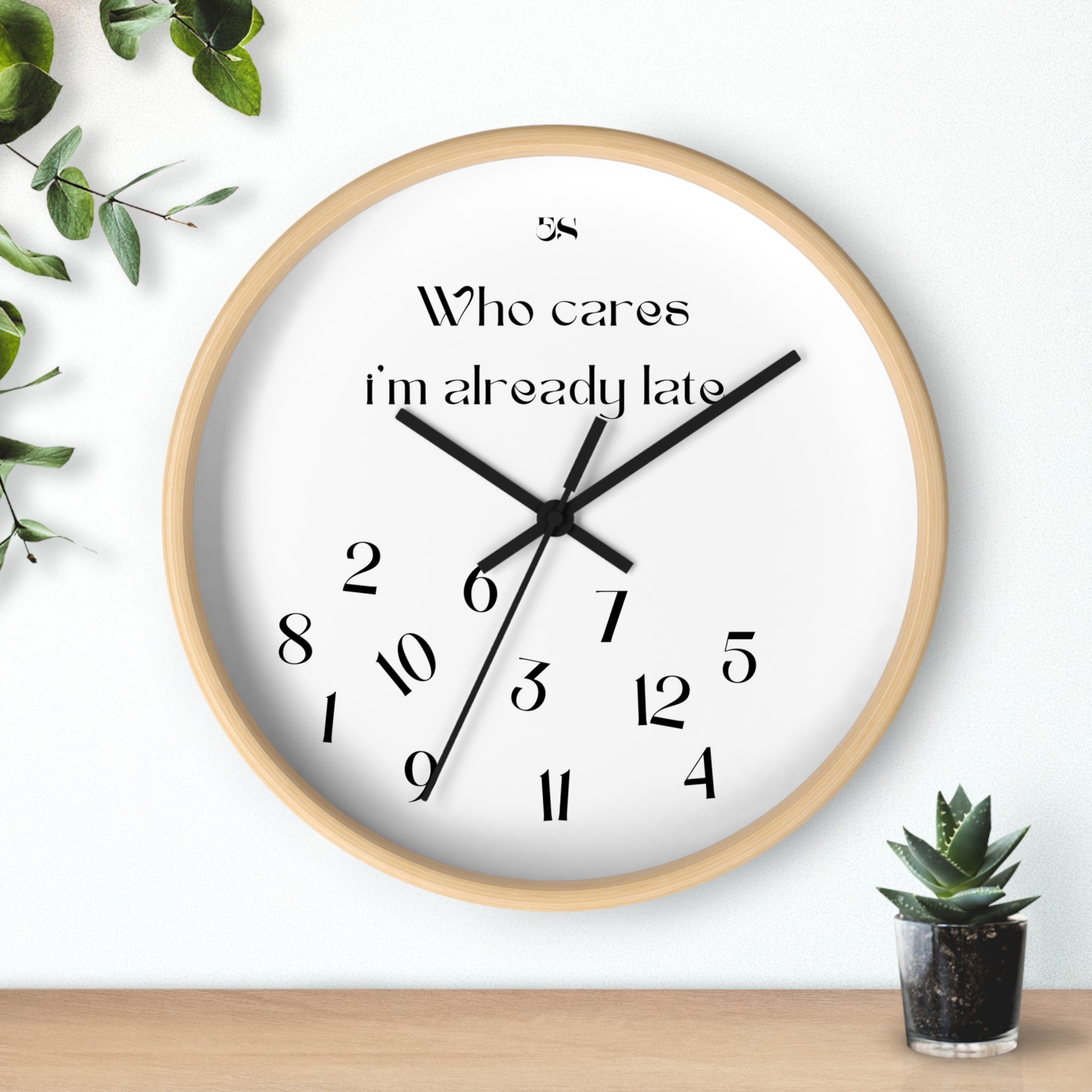 "Who Cares" Wall Clock